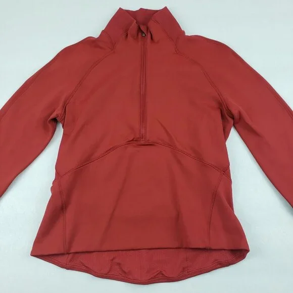 Lululemon Always Alert 1/2 Zip Jacket Womens 6 Magma Orange Red Running Athletic - Picture 5 of 16
